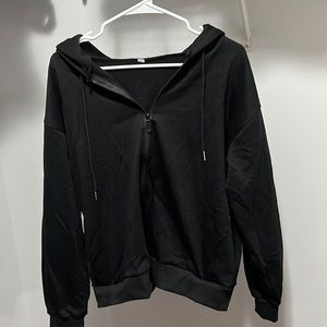 Oversized black zipup hoodie